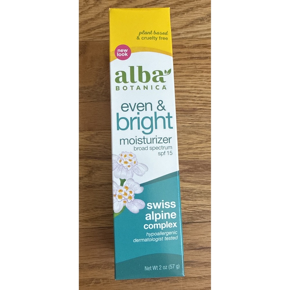 Alba Botanica Even & Bright Moisturizer Swiss Alpine Complex DISCONTINUED